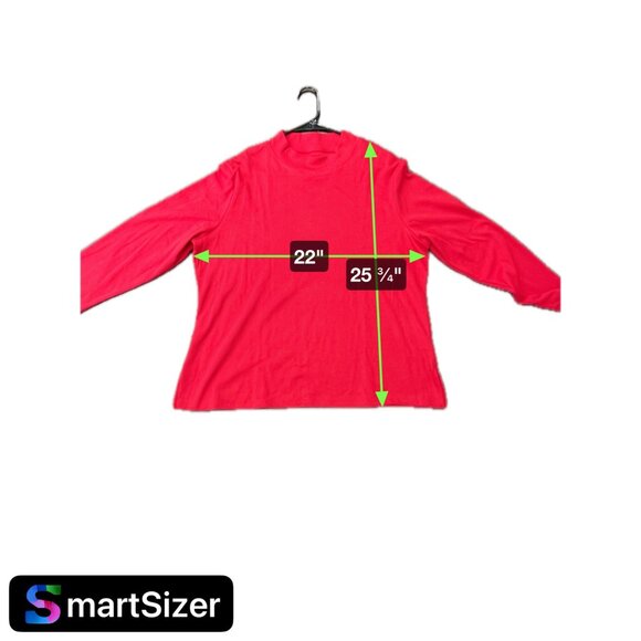 Drapers & Damons Womens Red Long Sleeve Mock Neck Top Size 1X - Picture 6 of 9